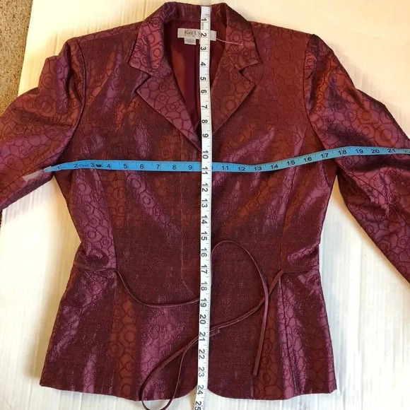 100% Silk Kay Unger Women Button Up Career Wear Shirt Blouse/Jacket Size 4 - Picture 3 of 7